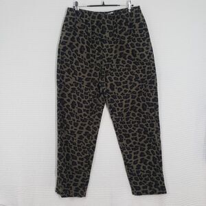 Urban Outfitters Animal Print Trouser Pants Mens Medium Green Leopard Casual PJ
